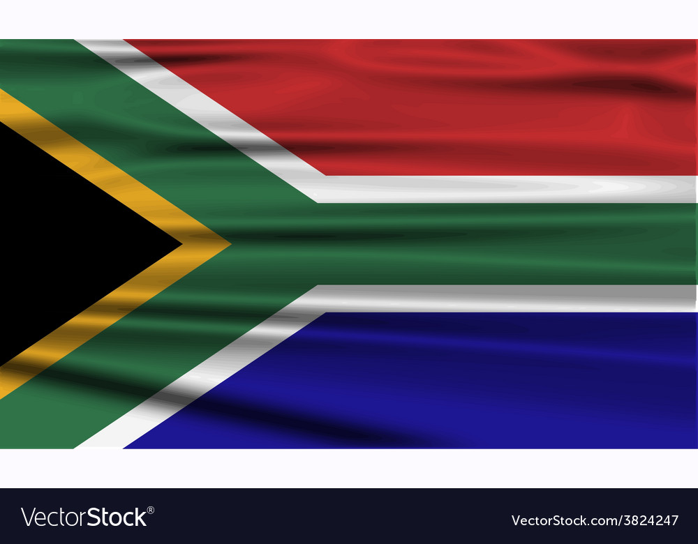 Flagge von Südafrika mit alter Textur