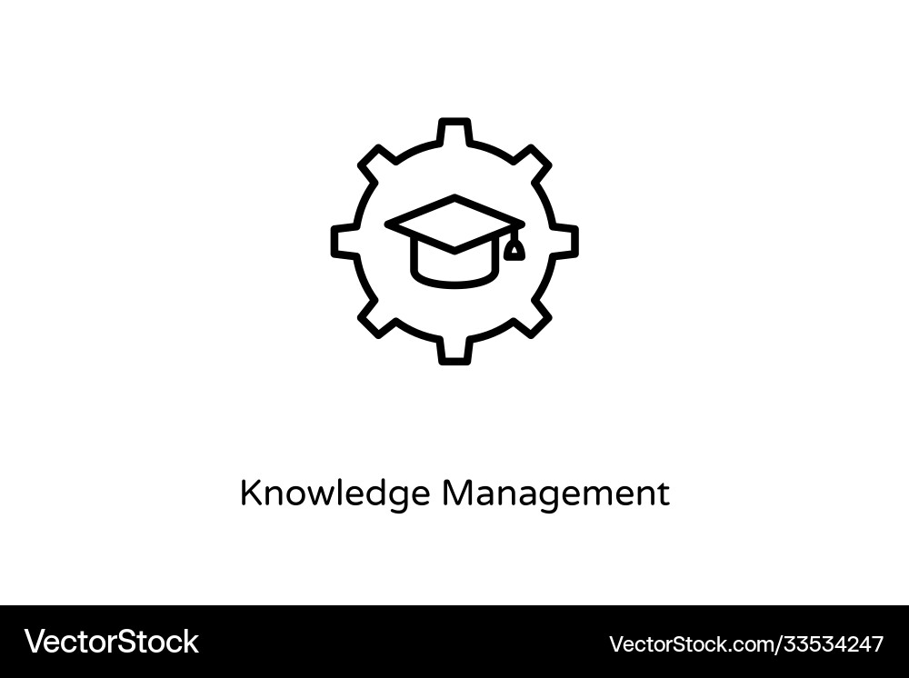 Knowledge management Royalty Free Vector Image