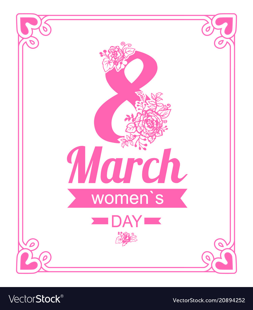 8 march womens day elegant Royalty Free Vector Image