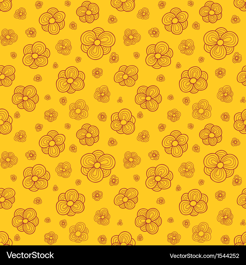 Abstract flowers seamless pattern Royalty Free Vector Image