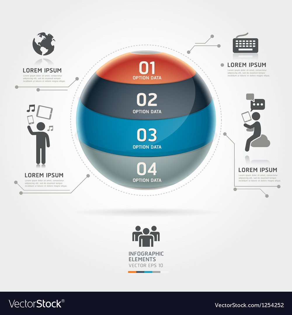 Abstract globe infographics communication Vector Image