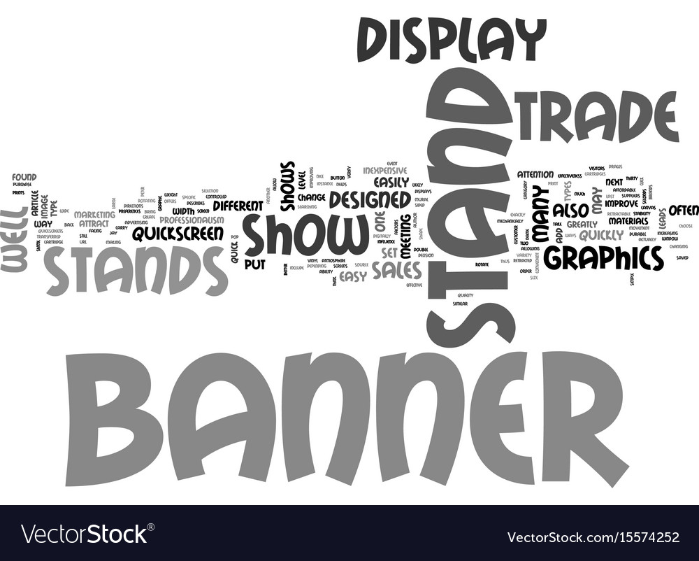 Banner Stands Text Word Cloud Concept Royalty Free Vector
