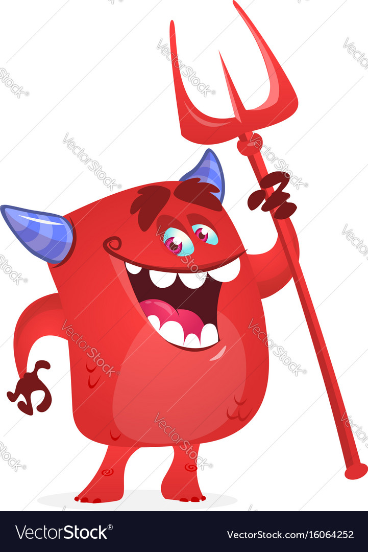 Cartoon funny devil Royalty Free Vector Image - VectorStock Cartoon funny devil Royalty Free Vector Image - VectorStock