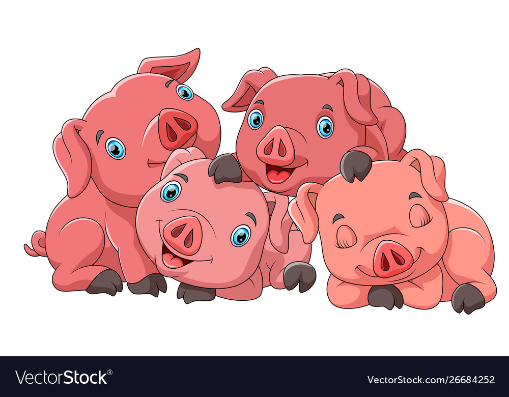 Red Pig Clipart