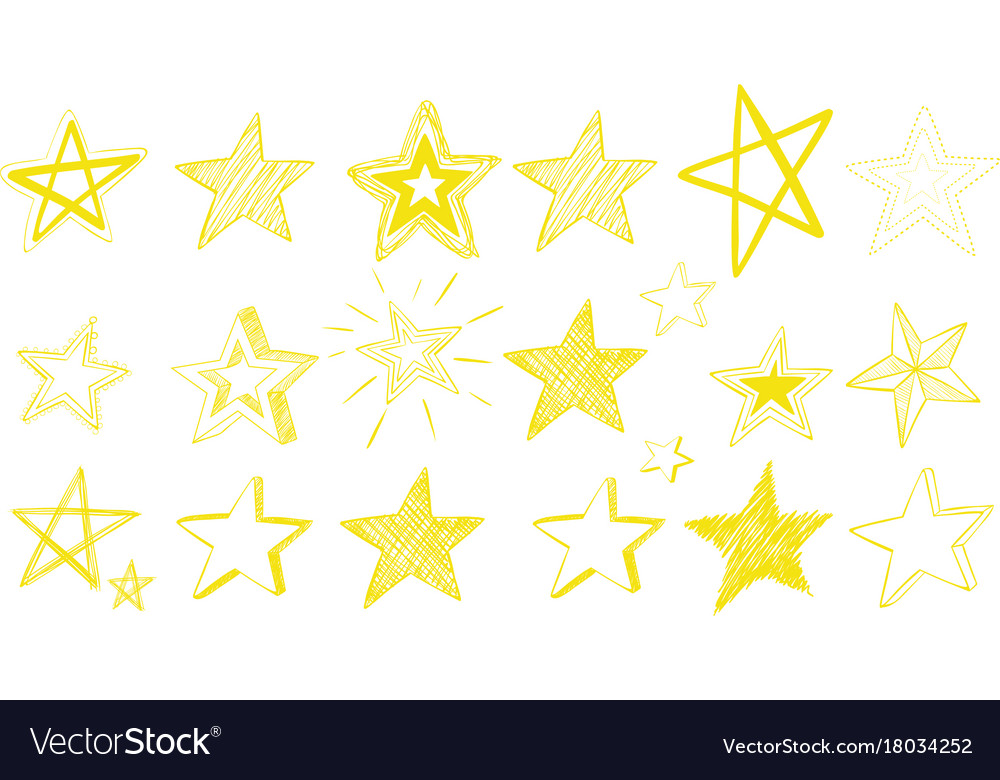 Doodle design for yellow stars