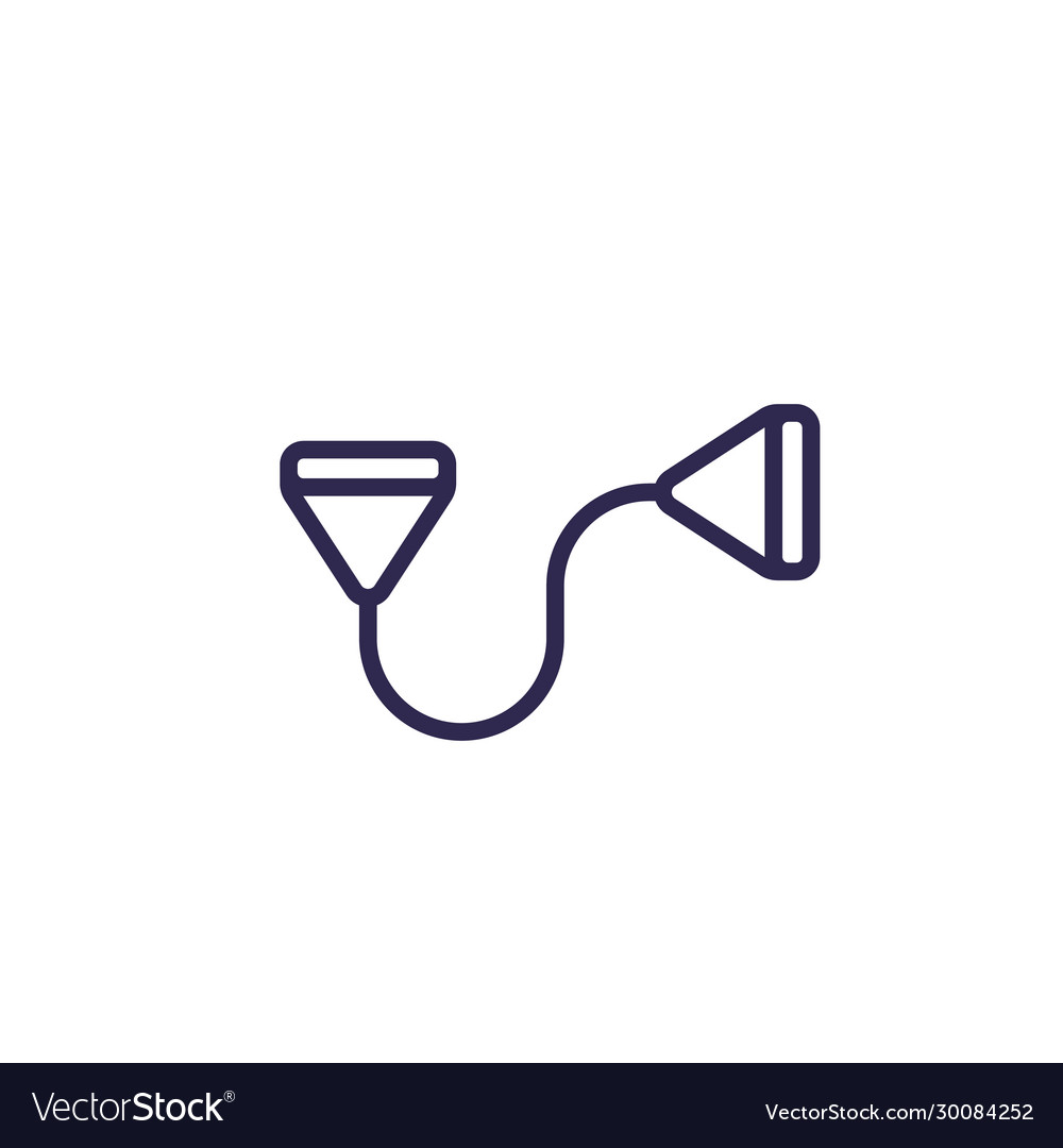 Exercise band isolated on white line icon Vector Image