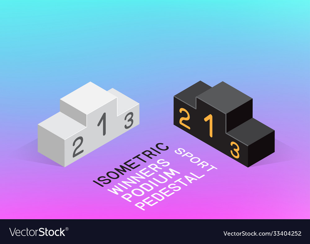 Isometric winners podium sport pedestal