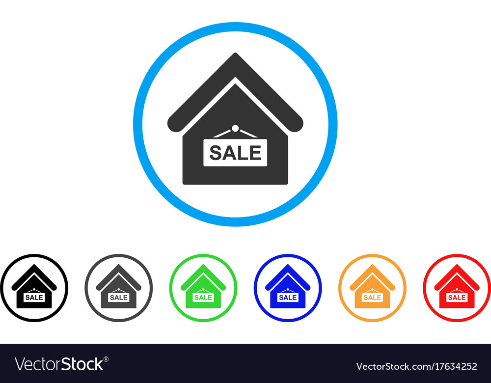 Sale building rounded icon