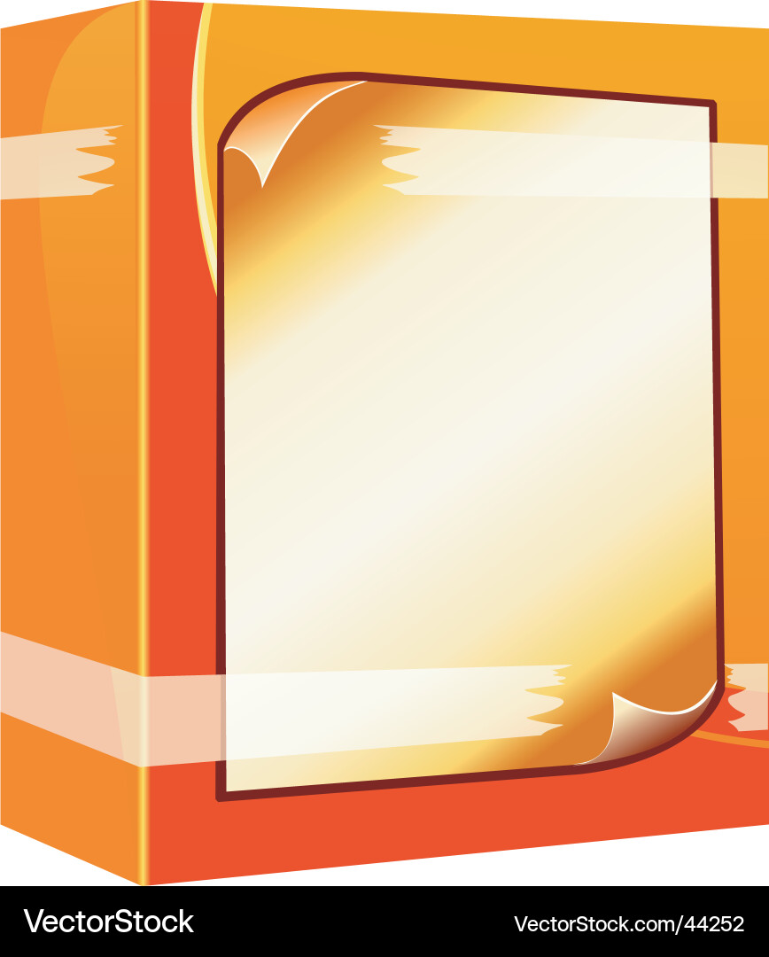 Software box with note Royalty Free Vector Image