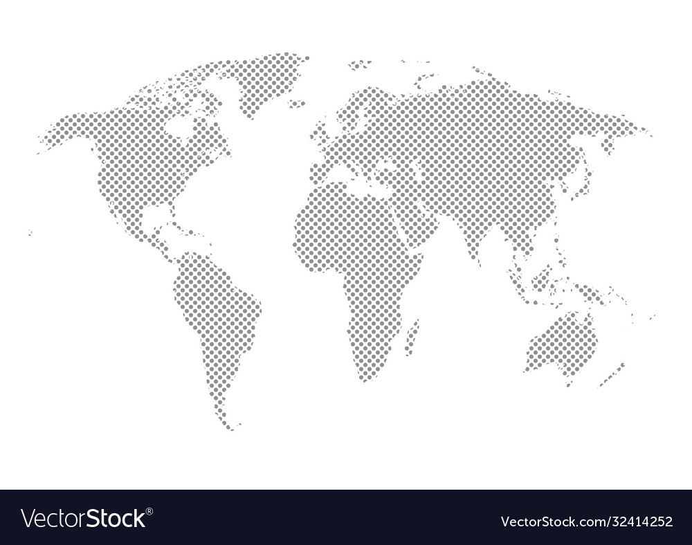 World map isolated on white background earth Vector Image