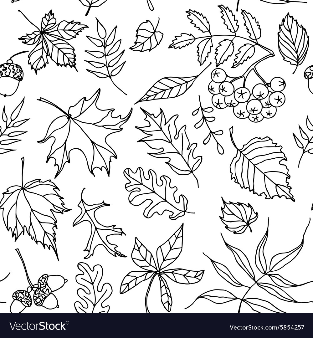 fall vector black and white