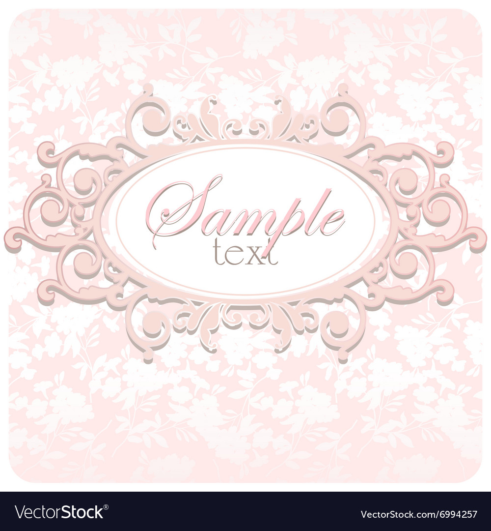 Beautiful Wedding Card With Frame Royalty Free Vector Image Beautiful Wedding Card With Frame Vector Image