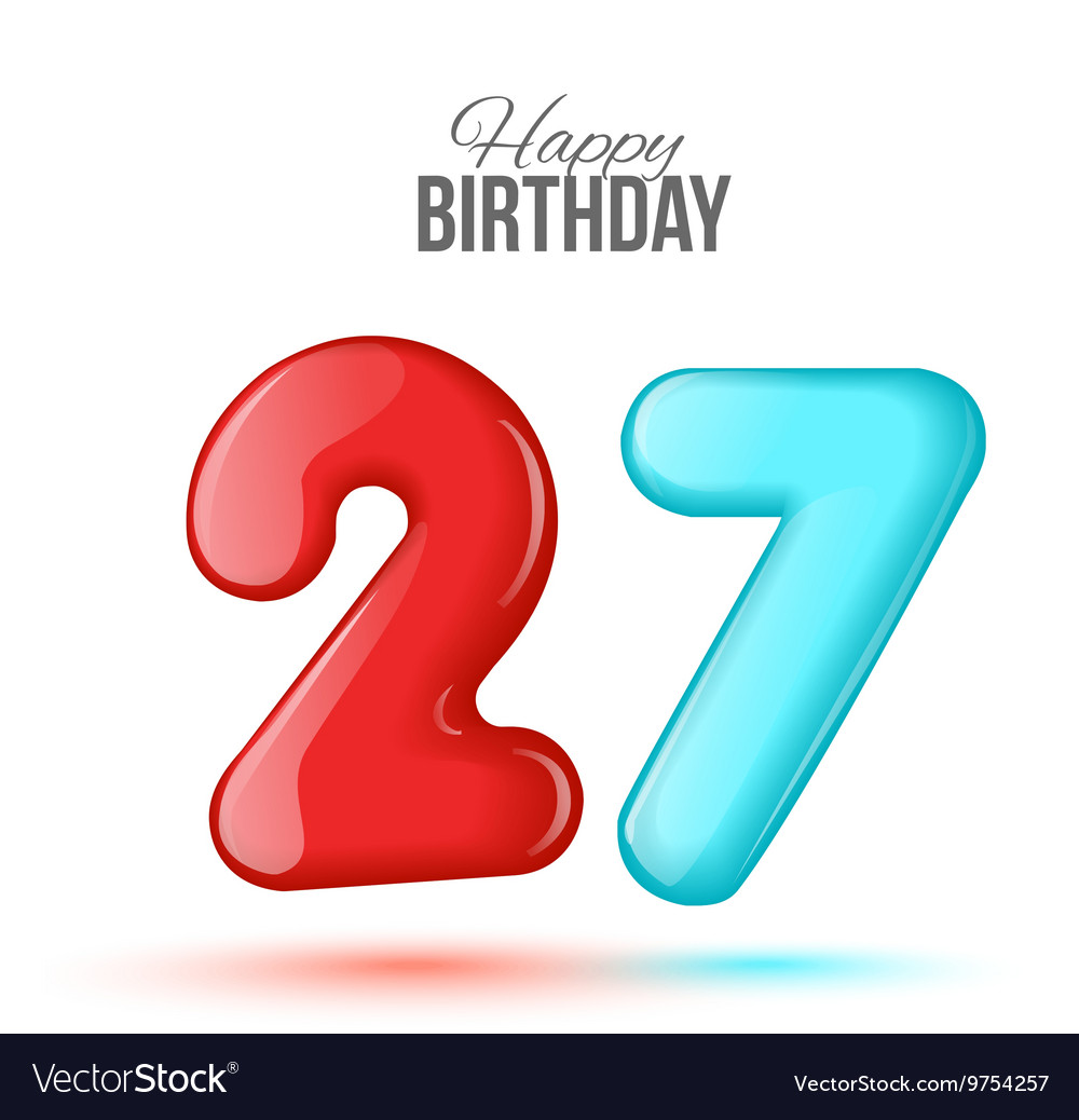 Birthday greeting card with numbers