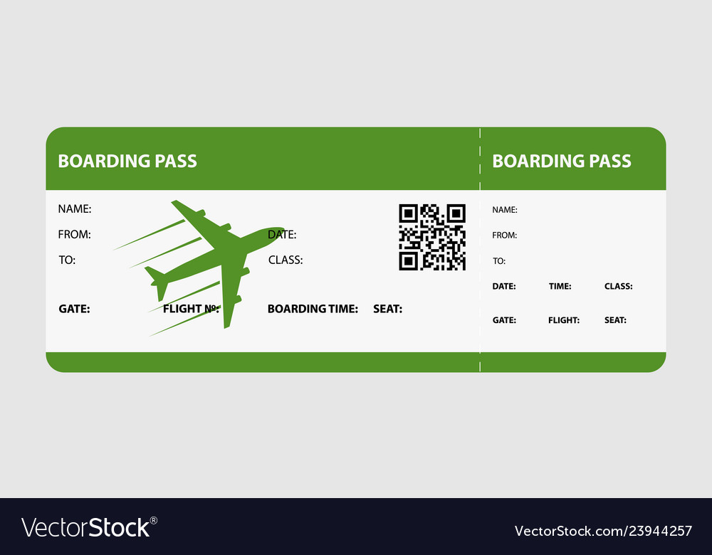 Green boarding pass