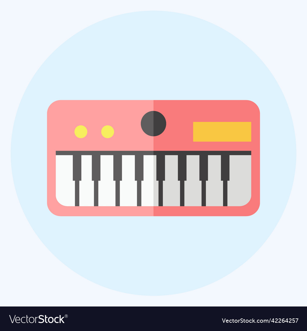 Icon keyboard suitable for music symbol flat Vector Image