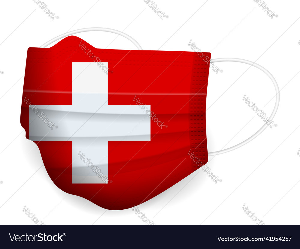 Medical Mask Switzerland Royalty Free Vector Image