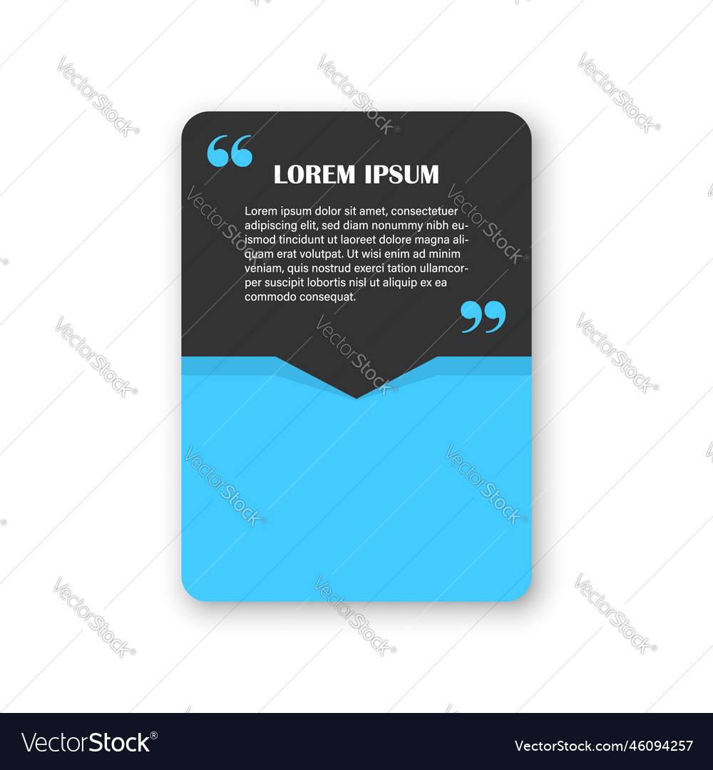 Quote frame blank template icon in flat style