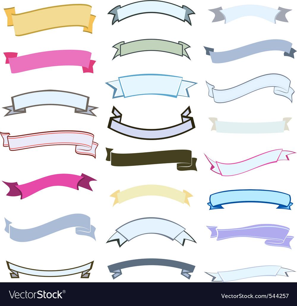 set of design ribbons banners ribbons design