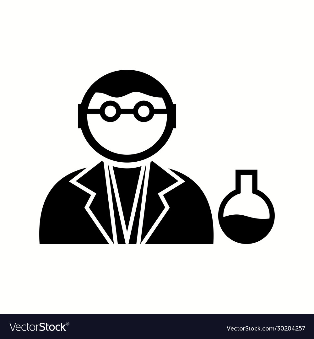 Unique chemist glyph icon