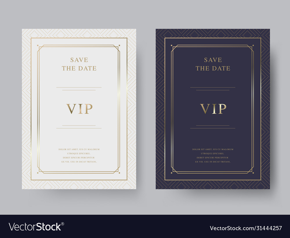 Vintage luxury invitation card template Royalty Free Vector