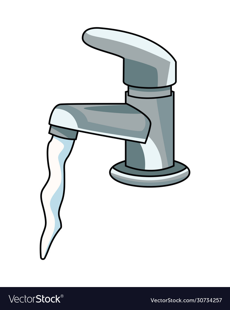 Water tap metal isolated icon