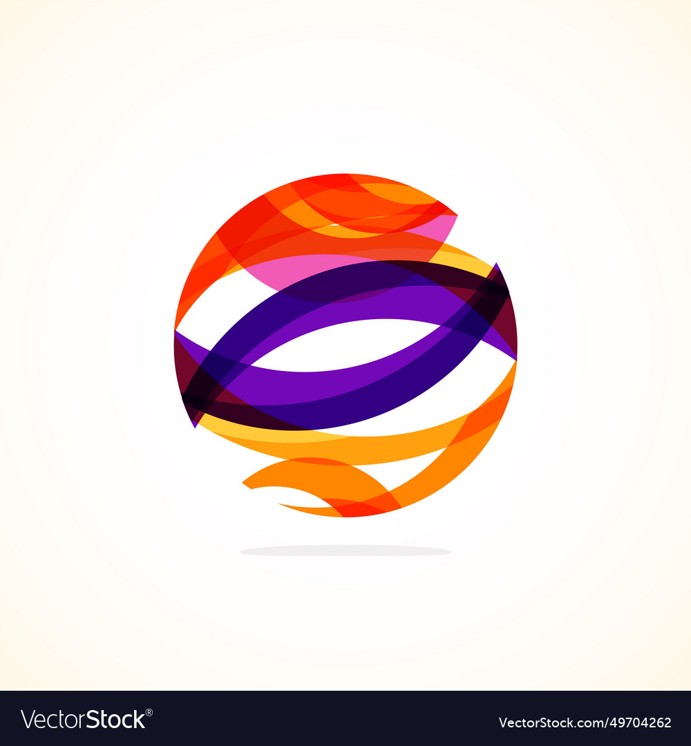 Abstract circle logo - minimalist emblem timeless Vector Image