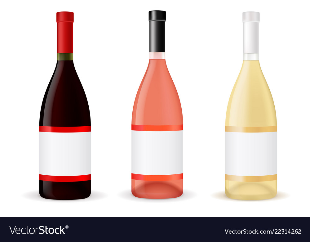 Bottles of wine Royalty Free Vector Image - VectorStock