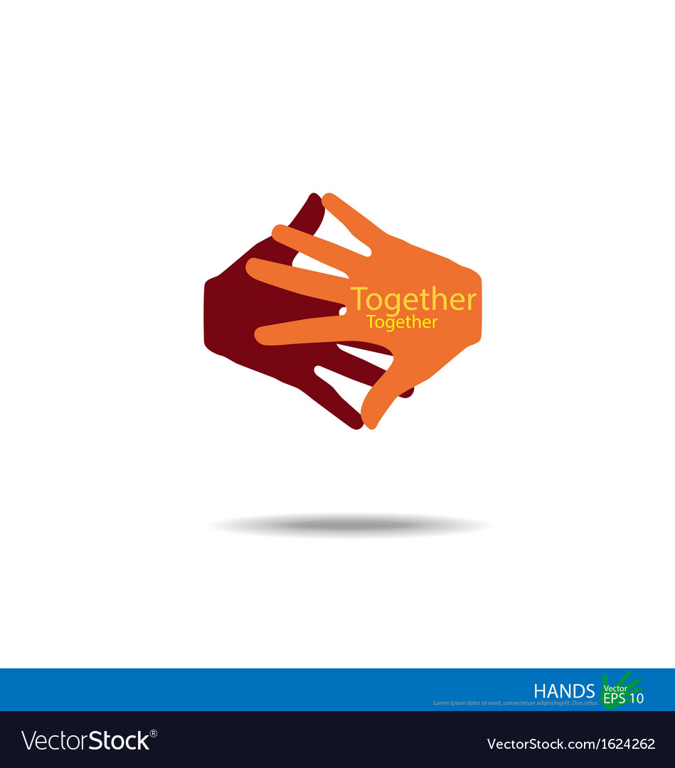 Handshake teamwork hands logo