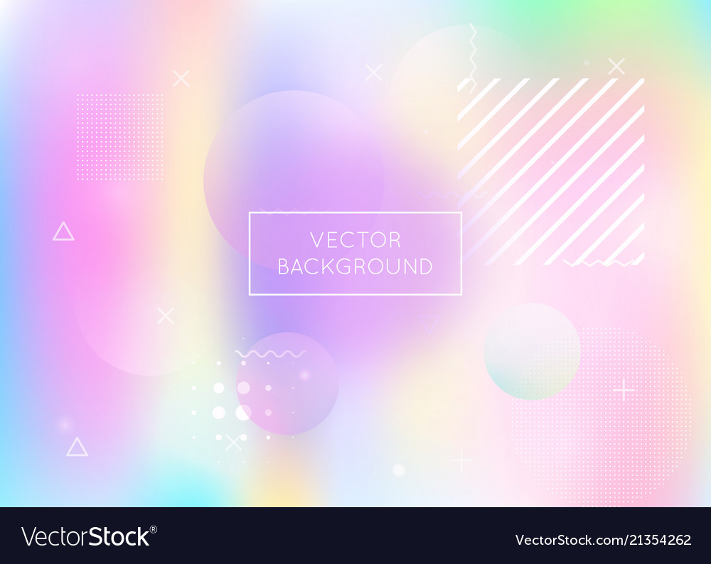 Holographic background with liquid shapes dynamic Vector Image