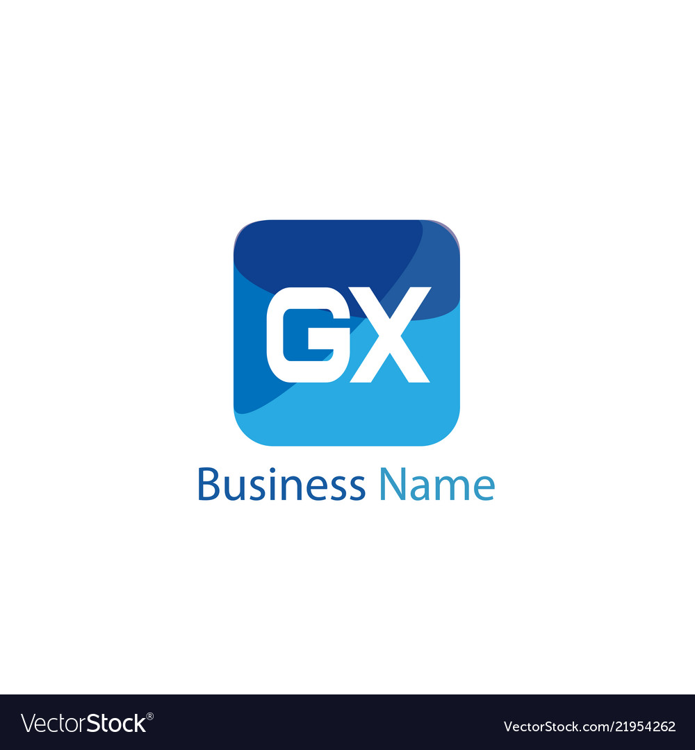 Initial letter gx logo template design