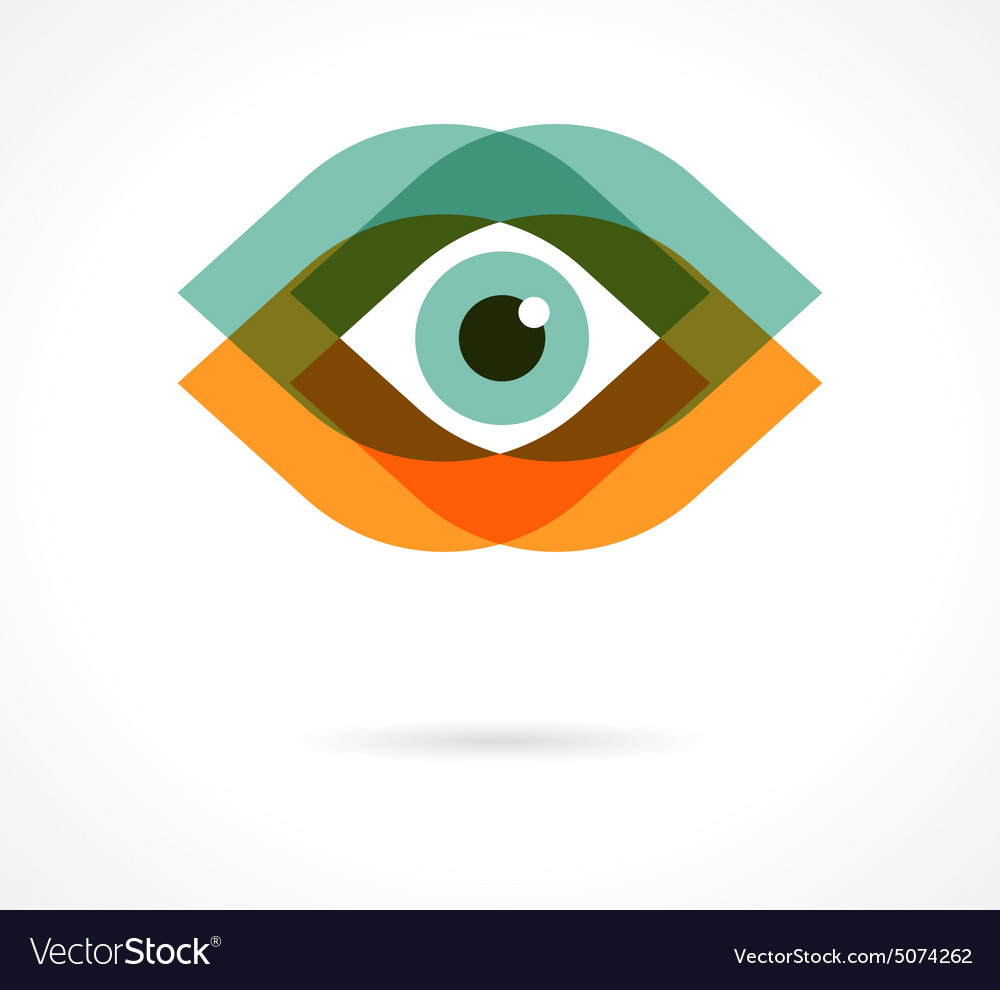 Set of colorful eye icons Royalty Free Vector Image