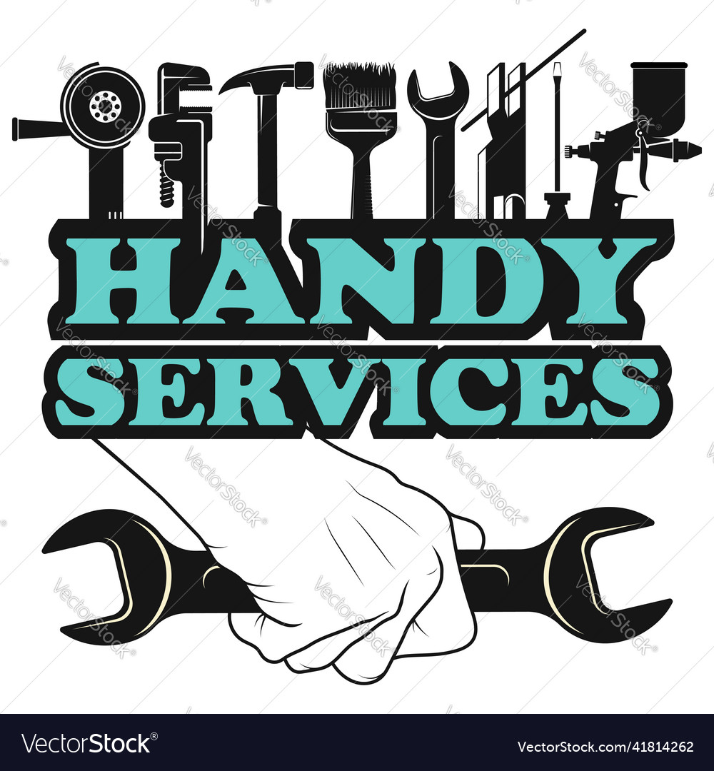 Wrench in hand symbol for repair and service Vector Image