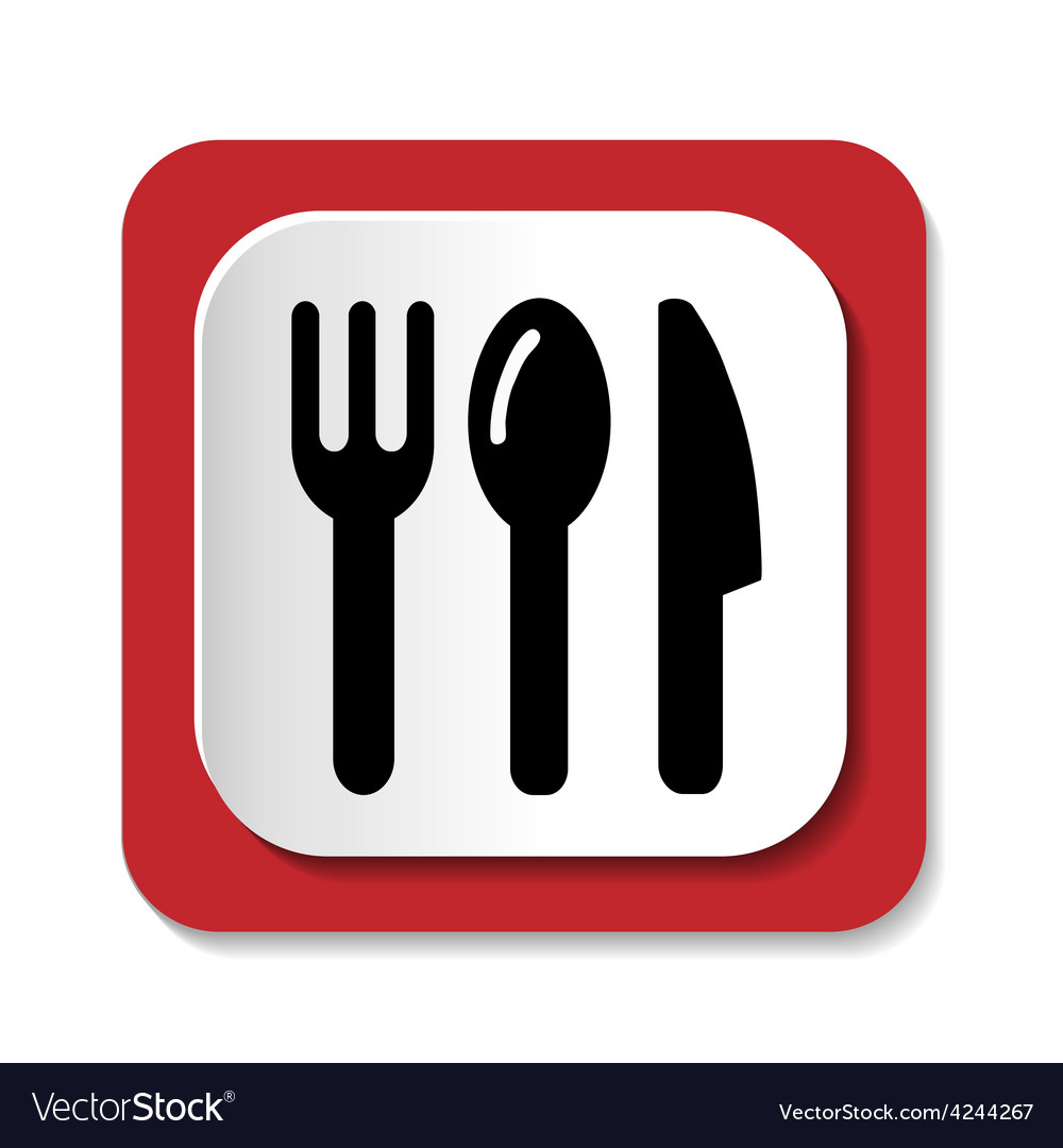 Fork knife and spoon icon Royalty Free Vector Image