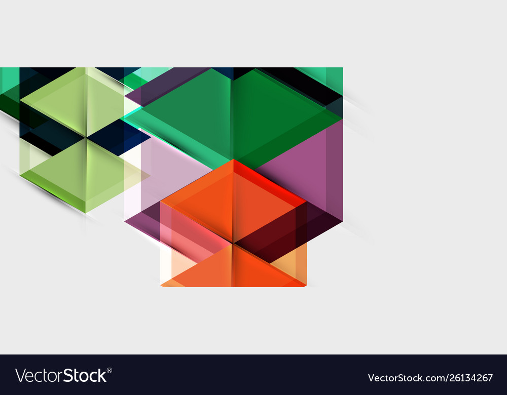 Geometric triangle and hexagon abstract background