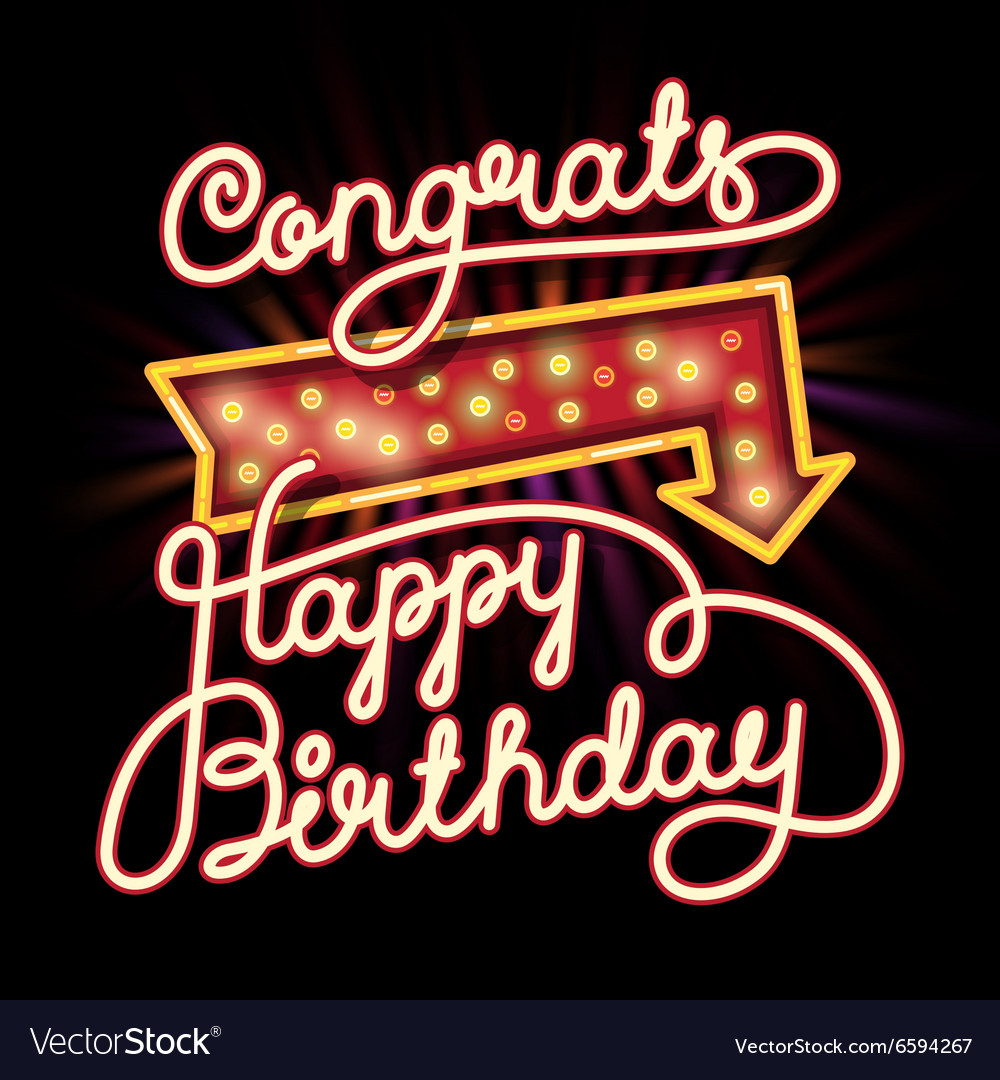 Happy birthday congrats Royalty Free Vector Image