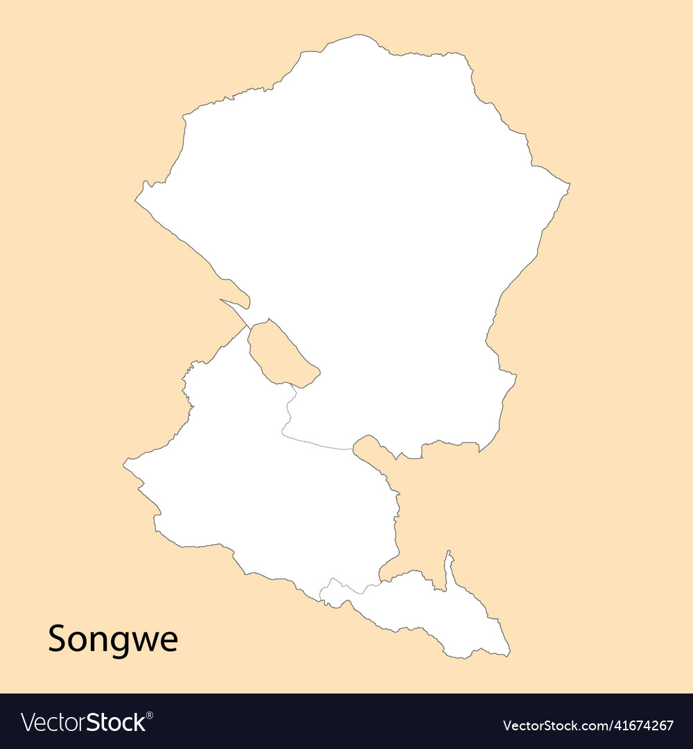 High quality map of songwe is a region tanzania