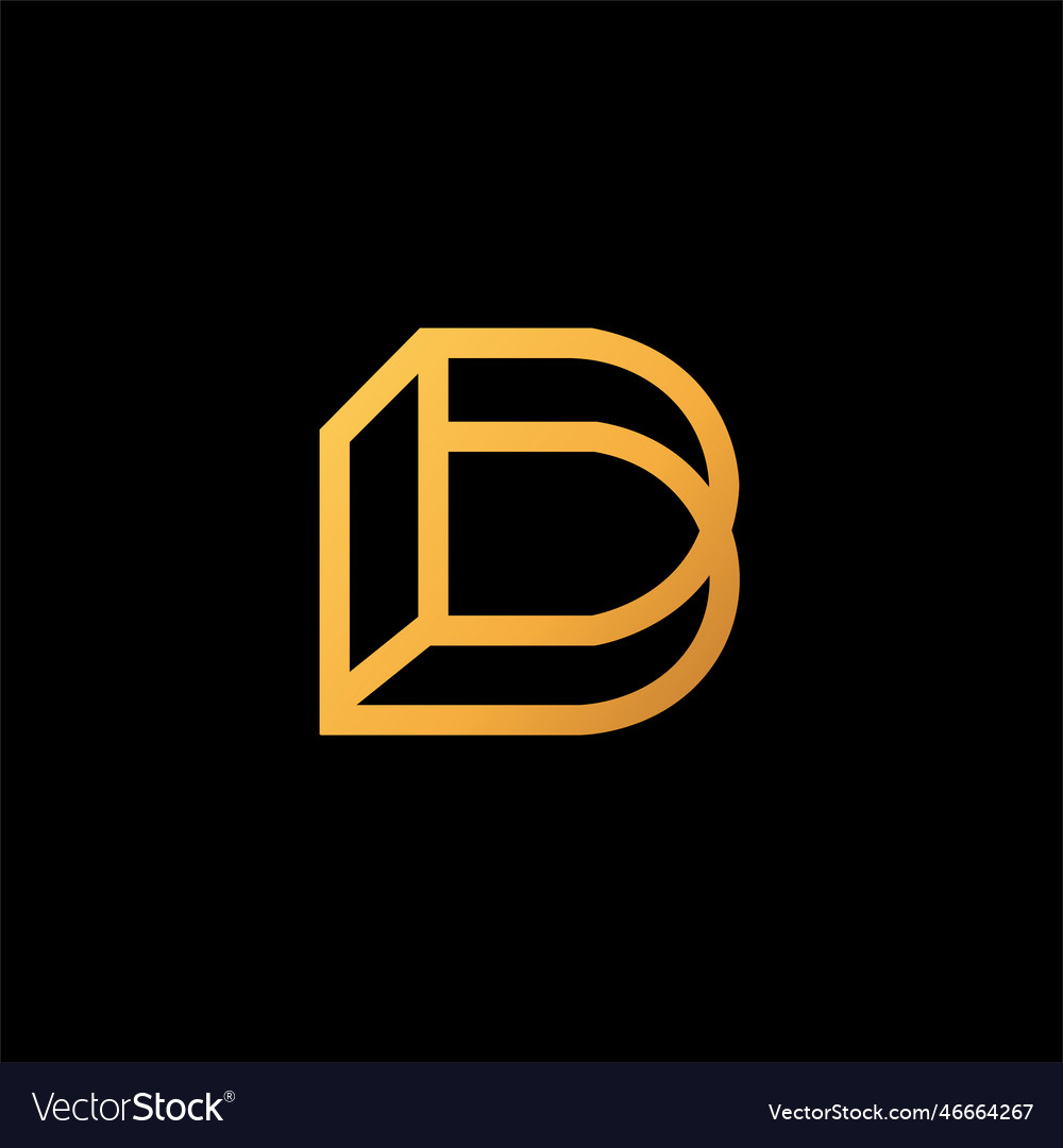 Letter d logo design elegant icon