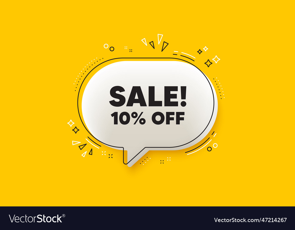 Sale 10 percent off discount promotion price Vector Image