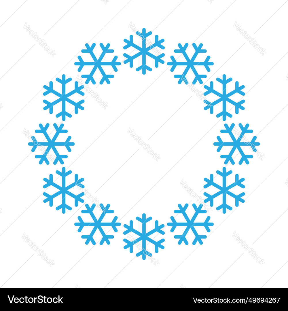 Snowflakes framing Royalty Free Vector Image - VectorStock