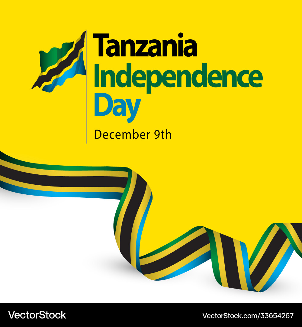 Tanzania independence day template design Vector Image