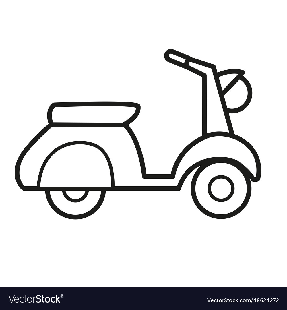 Black and white motorcycle Royalty Free Vector Image