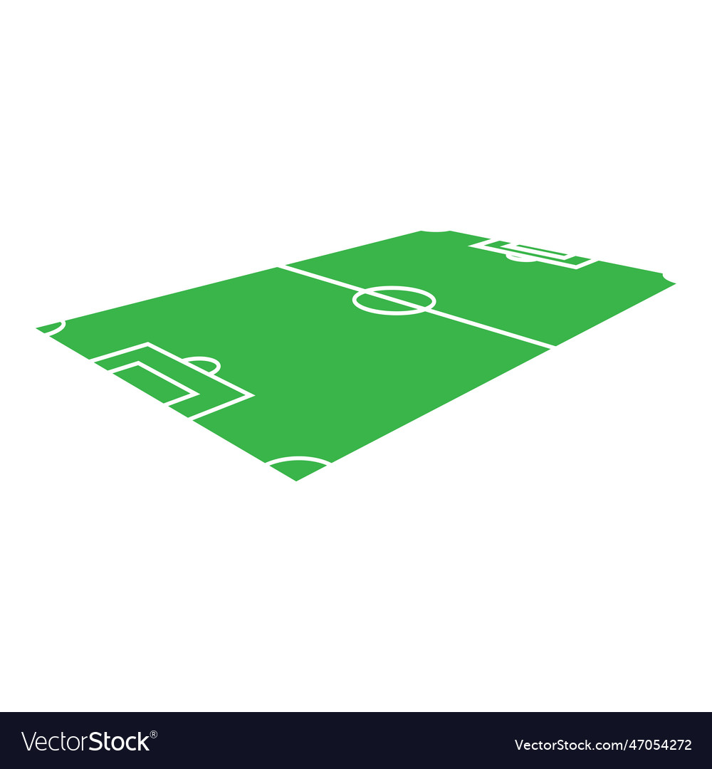 Football field icon design template isolated