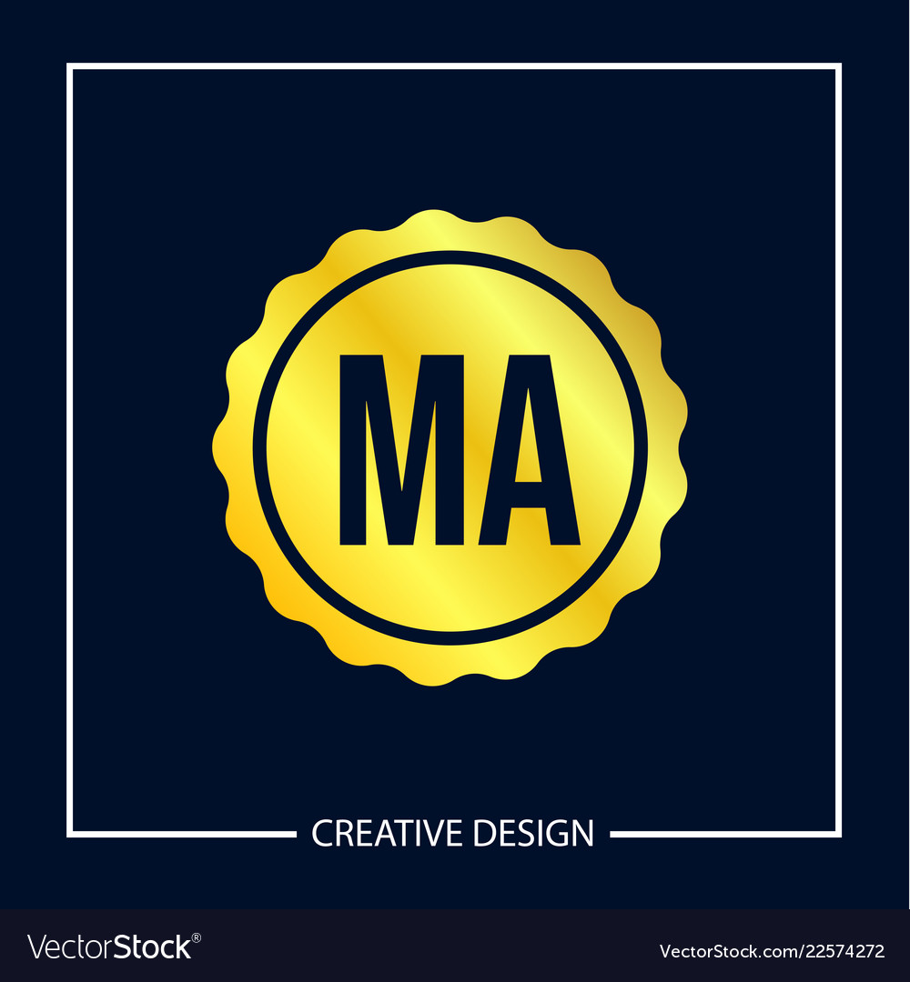 Initial Ma Letter Logo Template Design Royalty Free Vector 8231