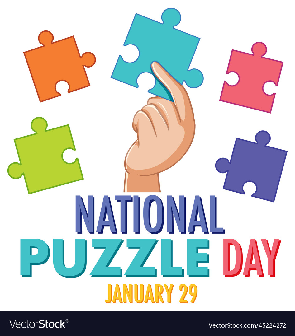 national-puzzle-day-banner-royalty-free-vector-image