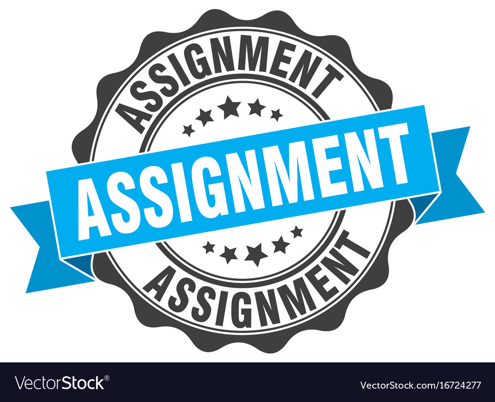 Assignment stamp sign seal Royalty Free Vector Image