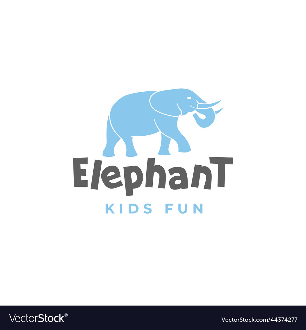 Elephant logo design Royalty Free Vector Image