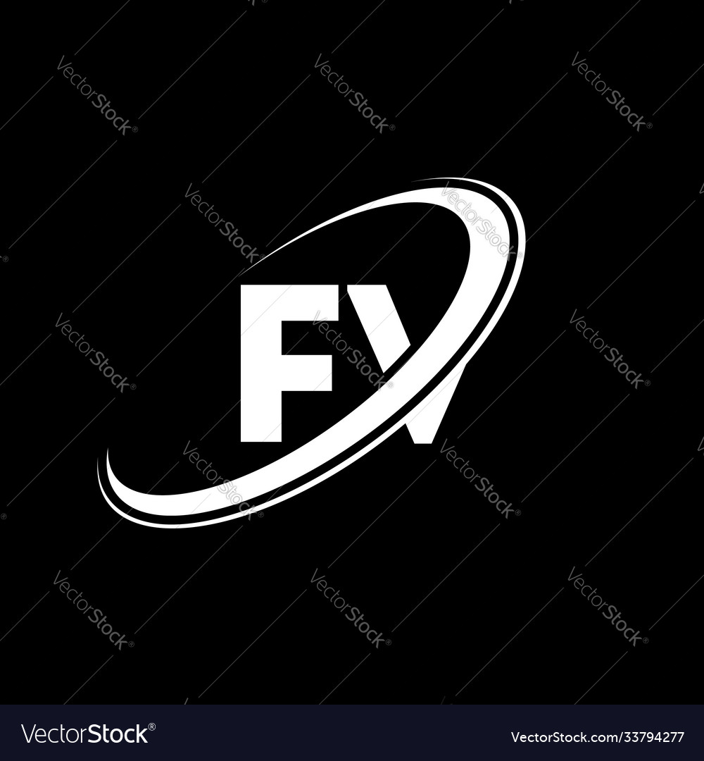 Fv f v Buchstabe logo design initial