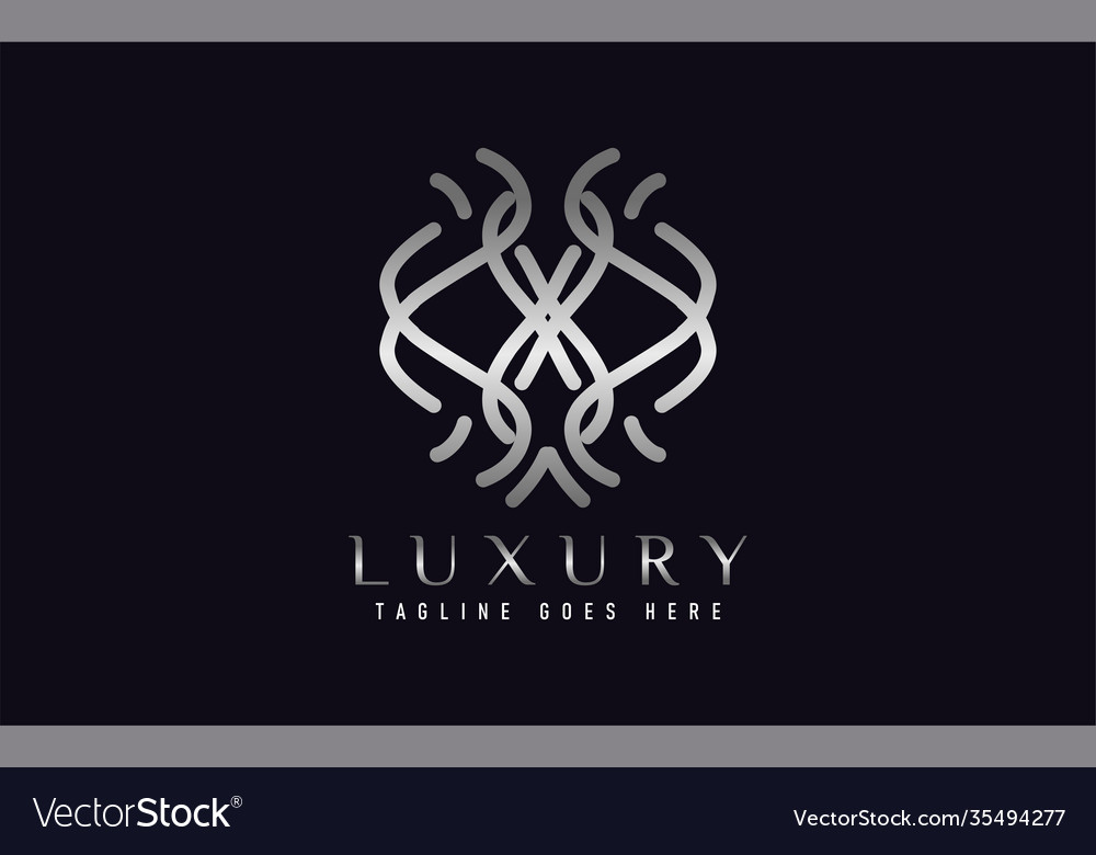 Luxury logo design elegant symbol with geometric Vector Image