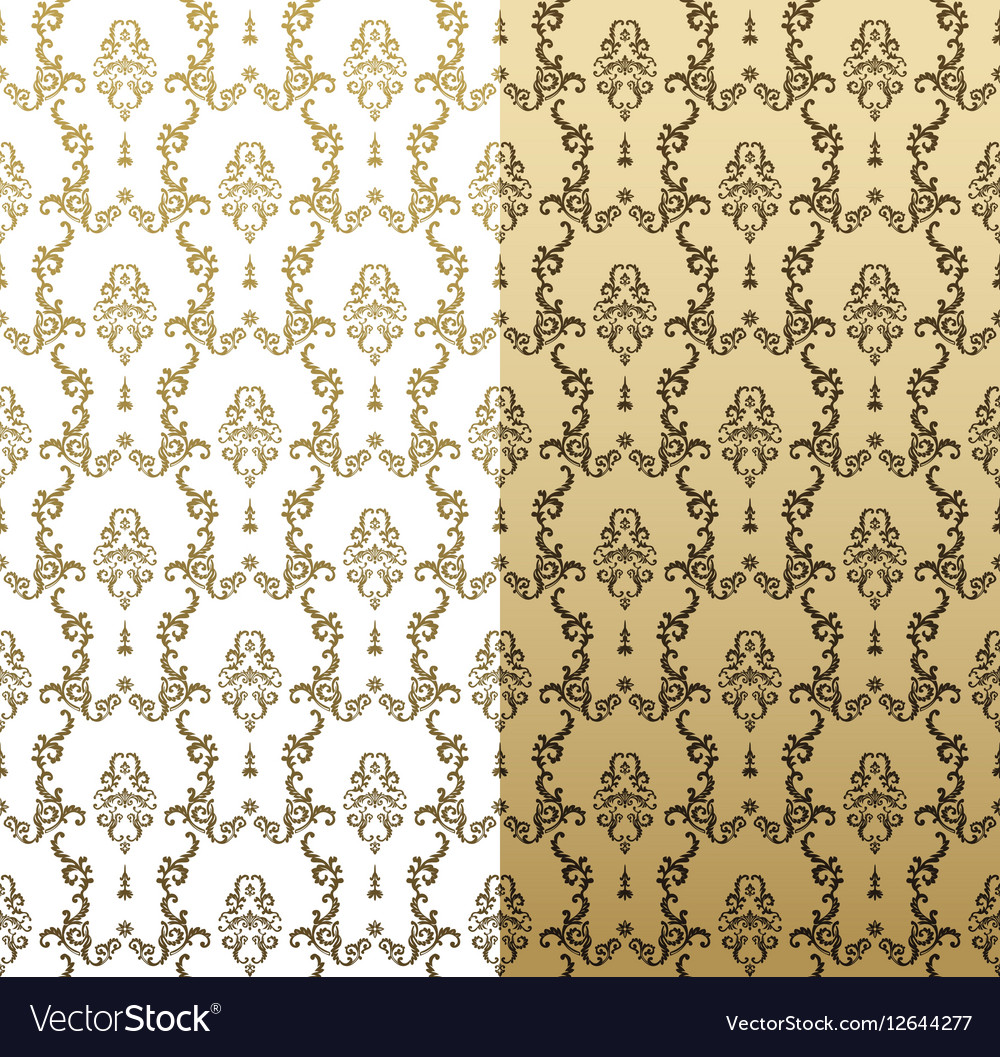 Seamless gold pattern with art ornament