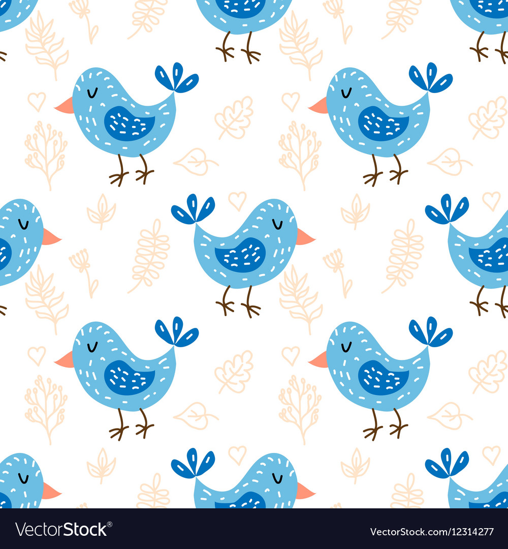 Seamless pattern with cute owls